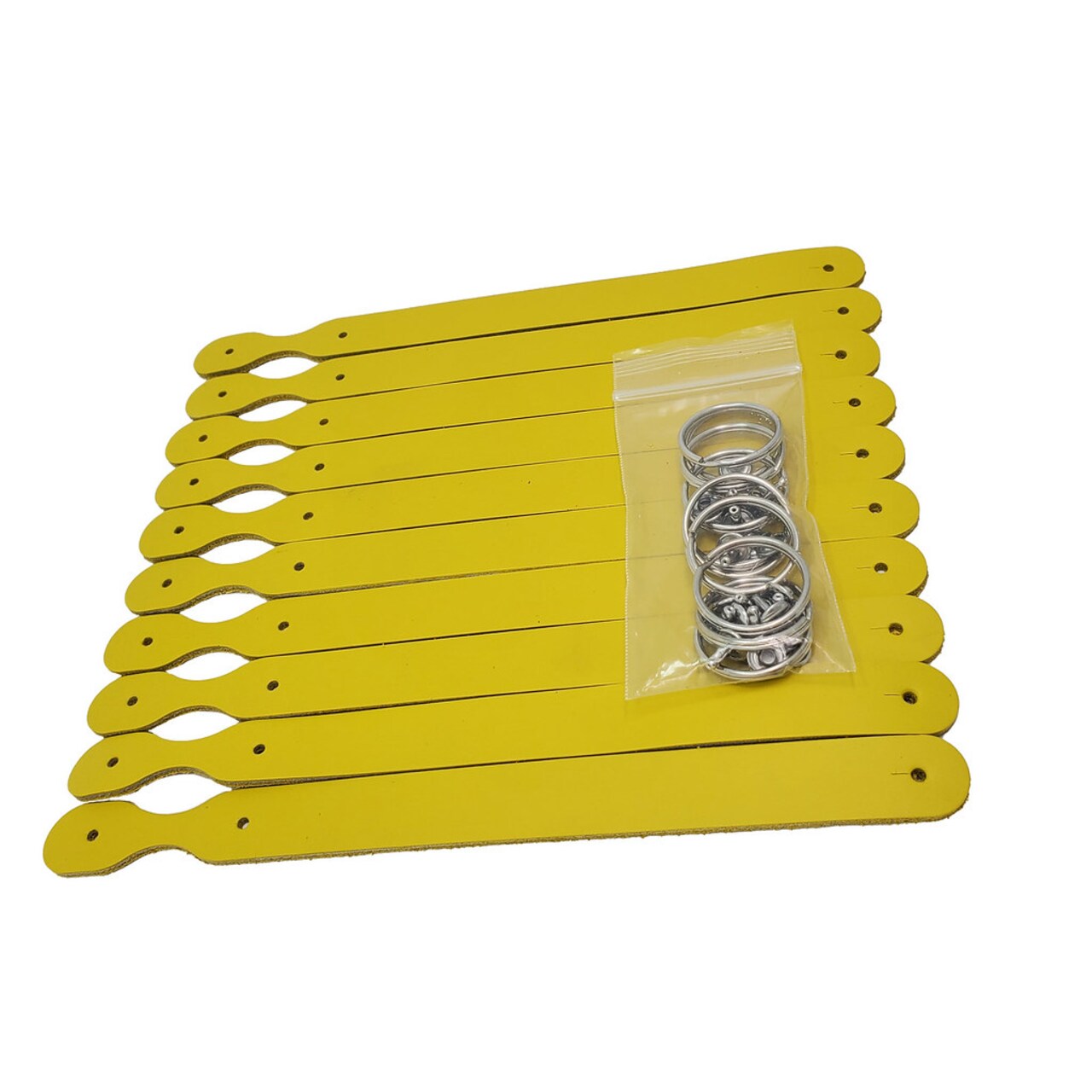 Blank Leather Keychains – 3/4" Full Grain DIY Kit (10 Pack)-Promotional-Fundraising-Personalized Gifts